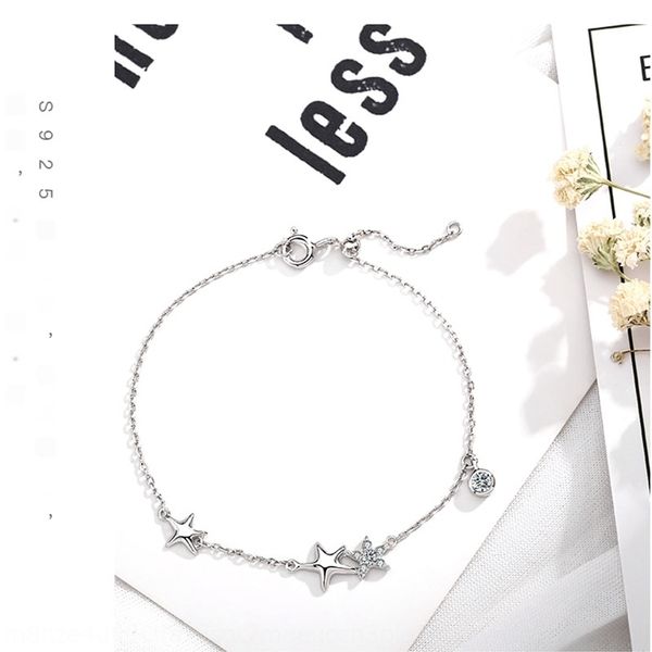 925 silver inlaid with shining bracelet national gift white zirconium starfish minority design bracelet cool wind valentine's day gift, Golden;silver
925 silver inlaid with shining bracelet national gift white zirconium starfish minority design bracelet cool wind valentine's day gift, Golden;silver
