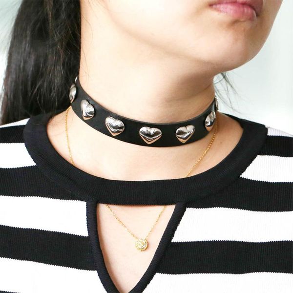 new heart lace up pu leather halloween choker heart accessories 2020 cool vintage necklace women handmade choker necklace goth, Golden;silver
new heart lace up pu leather halloween choker heart accessories 2020 cool vintage necklace women handmade choker necklace goth, Golden;silver
