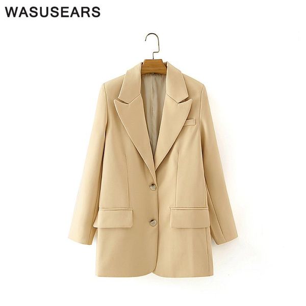 women's suits & blazers fall jacket for women 2021 spring elegant ladies long blazer coat casual womens sleeve button up streetwear, White;black
women's suits & blazers fall jacket for women 2021 spring elegant ladies long blazer coat casual womens sleeve button up streetwear, White;black