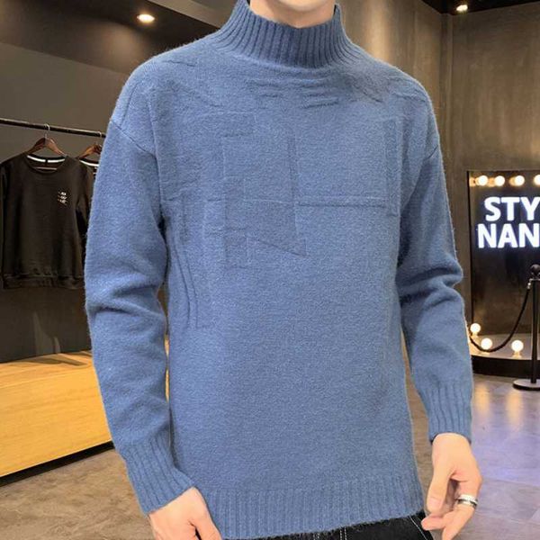 men's sweaters simple autumn and winter comfortable half high neck knitted warm soft solid color casual loose sweater, White;black
men's sweaters simple autumn and winter comfortable half high neck knitted warm soft solid color casual loose sweater, White;black