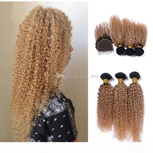 new arrival kinky curly hair bundles with lace closure part ombre #1b 27 2 tone color hair weaves with closure 4pcs lot, Black
new arrival kinky curly hair bundles with lace closure part ombre #1b 27 2 tone color hair weaves with closure 4pcs lot, Black