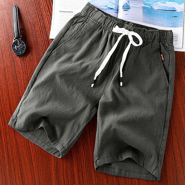 new men's casual shorts cotton hemp youth capris middle straight slim beach summer pants, White;black
new men's casual shorts cotton hemp youth capris middle straight slim beach summer pants, White;black