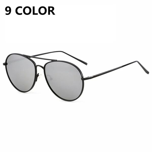summer pilot men women sunglasses uv400 protective polarized glasses metal frame designer sun glasses ring 9 color with case, White;black
summer pilot men women sunglasses uv400 protective polarized glasses metal frame designer sun glasses ring 9 color with case, White;black