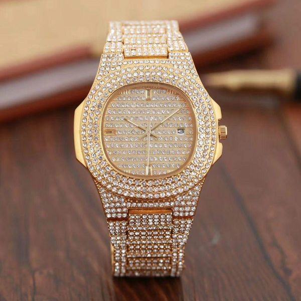 new full diamond watches waterproof mens watches fashion quartz wristwatches stainless steel cool calendar men watch gift, Slivery;brown
new full diamond watches waterproof mens watches fashion quartz wristwatches stainless steel cool calendar men watch gift, Slivery;brown