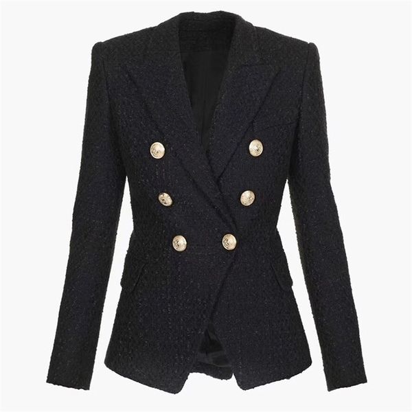 fashion 2020 designer blazer women's double breasted lion buttons tweed blazer jacket lj201214, White;black
fashion 2020 designer blazer women's double breasted lion buttons tweed blazer jacket lj201214, White;black