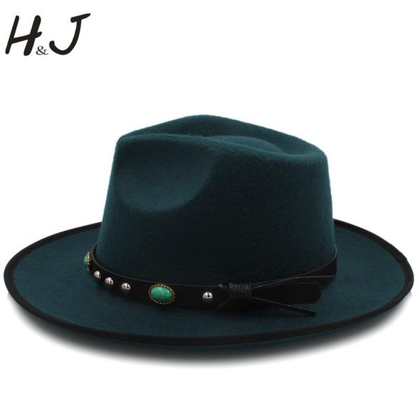 fashion women felt chapeau fedora hat with wide brim jazz hat lady queen sombrero fascinator dad sombrero mujer size 58cm, Blue;gray
fashion women felt chapeau fedora hat with wide brim jazz hat lady queen sombrero fascinator dad sombrero mujer size 58cm, Blue;gray