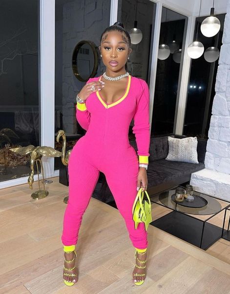 da 3147b 2021v-neck color block yoga long-sleeved jumpsuit, White;black
da 3147b 2021v-neck color block yoga long-sleeved jumpsuit, White;black