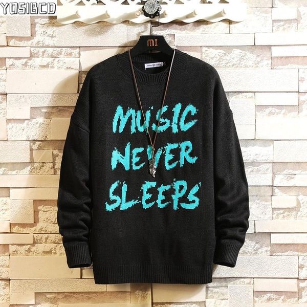 men's oversized sweaters fashion autumn letter knitted sweater for man full sleeve pullove men clothing 2021, White;black
men's oversized sweaters fashion autumn letter knitted sweater for man full sleeve pullove men clothing 2021, White;black