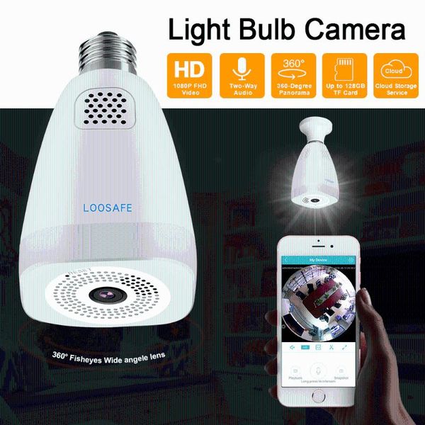 360° degree led mini light bulb 1080p hd two ways audio wireless panoramic home security wifi cctv fisheye bulb lamp ip camera
360° degree led mini light bulb 1080p hd two ways audio wireless panoramic home security wifi cctv fisheye bulb lamp ip camera