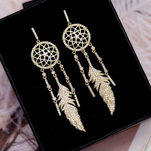 fahison creative leaf pendant earring 2021 new luxury long tassel dangler jewelry cubic zirconia temperament feather earring, Silver
fahison creative leaf pendant earring 2021 new luxury long tassel dangler jewelry cubic zirconia temperament feather earring, Silver