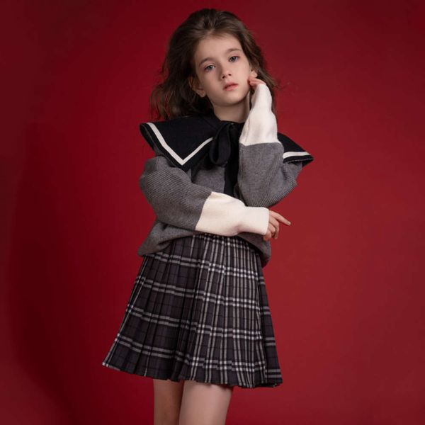 collar 2020 new cuhk solid navy children's wear british girl's thickened sweater skirt suit 68z2, Blue
collar 2020 new cuhk solid navy children's wear british girl's thickened sweater skirt suit 68z2, Blue