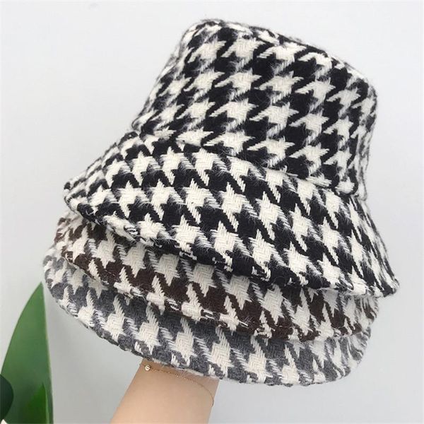 oloey vintage houndstooth geometric bucket hats for women autumn and winter thicken warm caps fashion classic fisherman hats, Blue;gray
oloey vintage houndstooth geometric bucket hats for women autumn and winter thicken warm caps fashion classic fisherman hats, Blue;gray
