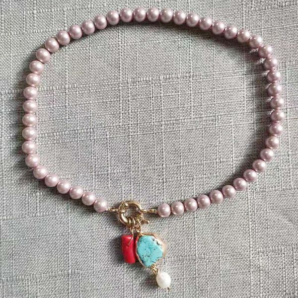 classic natural stone freshwater pearl naszyjnik beading jewelry round smooth baroque coral torque christmas gift, Silver
classic natural stone freshwater pearl naszyjnik beading jewelry round smooth baroque coral torque christmas gift, Silver
