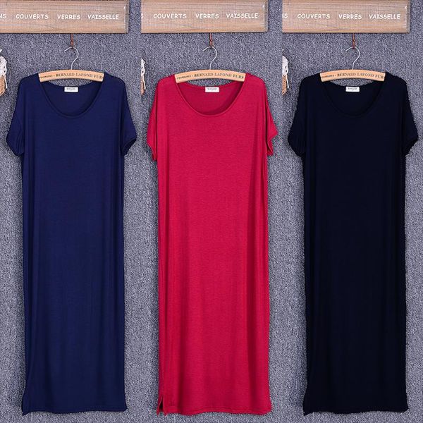 2020 summer black dress women o neck knee length short sleeve solid side cut casual modal cotton home dresses size s, Black;gray
2020 summer black dress women o neck knee length short sleeve solid side cut casual modal cotton home dresses size s, Black;gray