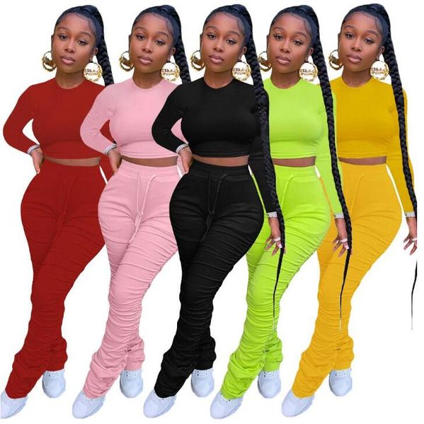 women two pieces tracksuit solid colour long sleeve high waist pleated trousers ladies new autumn fashion casual suits zyy317, White
women two pieces tracksuit solid colour long sleeve high waist pleated trousers ladies new autumn fashion casual suits zyy317, White
