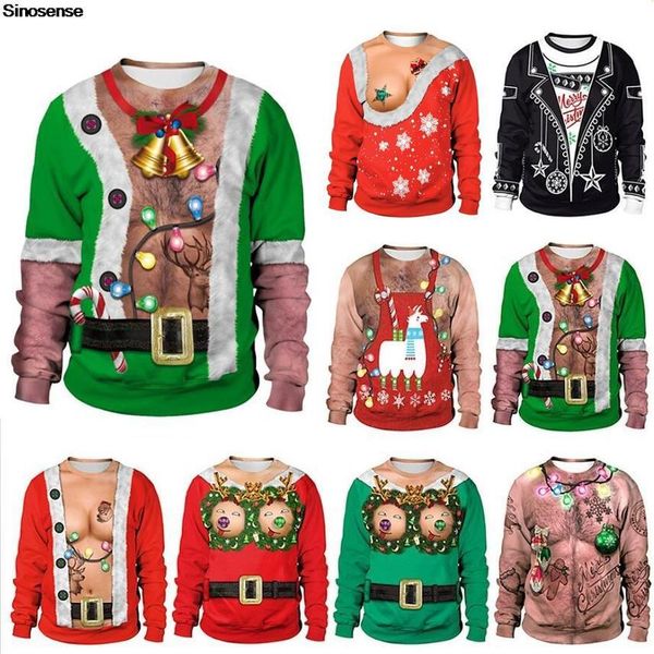 men's women's cht hair sweaters, 3d christmas sweaters with bell tree patterns fashionable and interting. they are ideal for, White;black
men's women's cht hair sweaters, 3d christmas sweaters with bell tree patterns fashionable and interting. they are ideal for, White;black