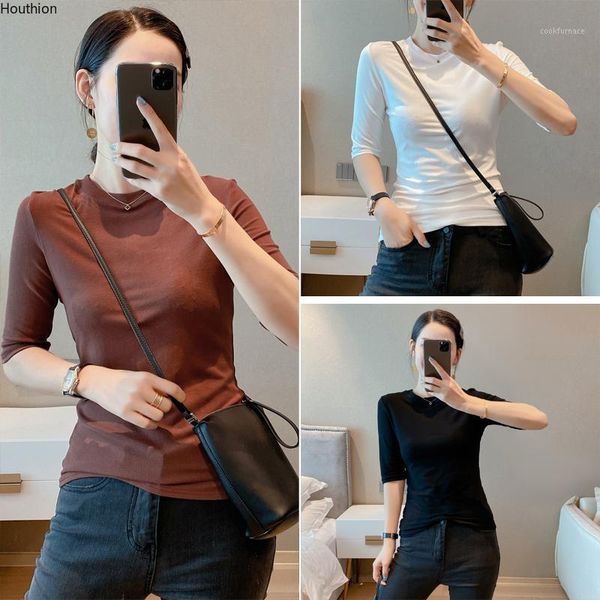 houthion women t-shirt the new fashion casual temperament spring and autumn slim all-match solid color half sleeve round collar1, White
houthion women t-shirt the new fashion casual temperament spring and autumn slim all-match solid color half sleeve round collar1, White