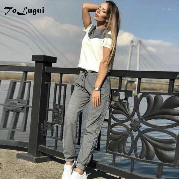 tolugui women's tracksuits spring short sleeve cotton pullover sweatshirt two piece set fashion stitching sporting suit female1, White
tolugui women's tracksuits spring short sleeve cotton pullover sweatshirt two piece set fashion stitching sporting suit female1, White