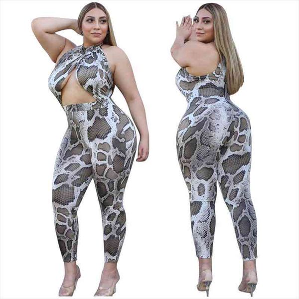 arrivals women serpentine print jumpsuits plus size autumn hollow out nightclub wear o-neck sleeveless skinny rompers, Black;white
arrivals women serpentine print jumpsuits plus size autumn hollow out nightclub wear o-neck sleeveless skinny rompers, Black;white