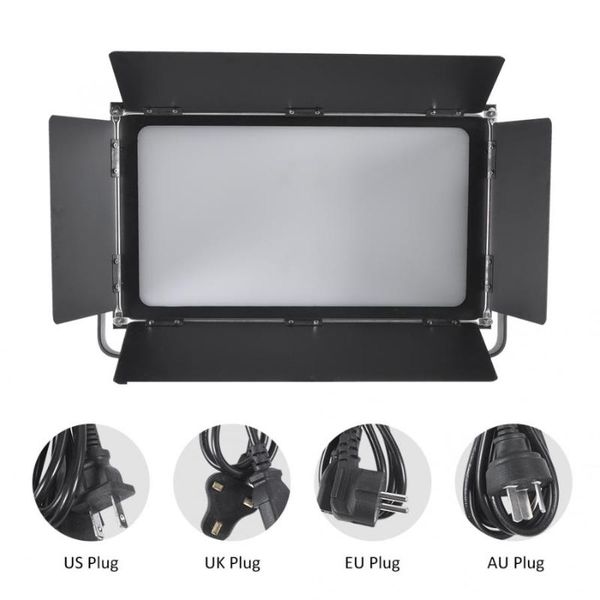 100w Pgraphy 3200k- 5700k Stepless Adjustable Led Video Studio Light With Metal Baffles New