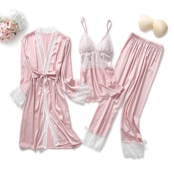 2021 new pyjamas of women springsummer will see royal fine silk lace three-piece nightdress with chest pillow r7ek, Black;red
2021 new pyjamas of women springsummer will see royal fine silk lace three-piece nightdress with chest pillow r7ek, Black;red
