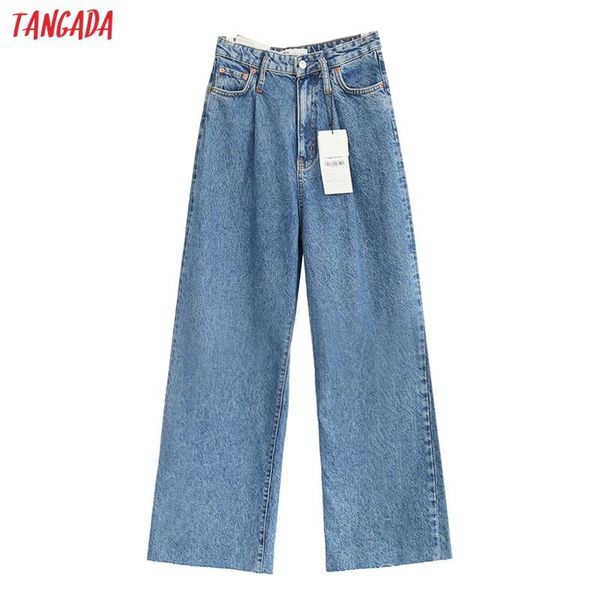 tangada fashion women blue pleated wide leg jeans high waist pockets denim trousers female casual long pants pantalones sw01
tangada fashion women blue pleated wide leg jeans high waist pockets denim trousers female casual long pants pantalones sw01