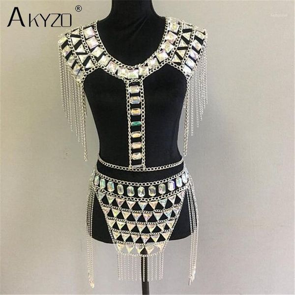 akyzo crazy crystal sequin women 2 piece sets funny festival outfits handmade patchwork metal tassel chain crop women's set1, Gray
akyzo crazy crystal sequin women 2 piece sets funny festival outfits handmade patchwork metal tassel chain crop women's set1, Gray