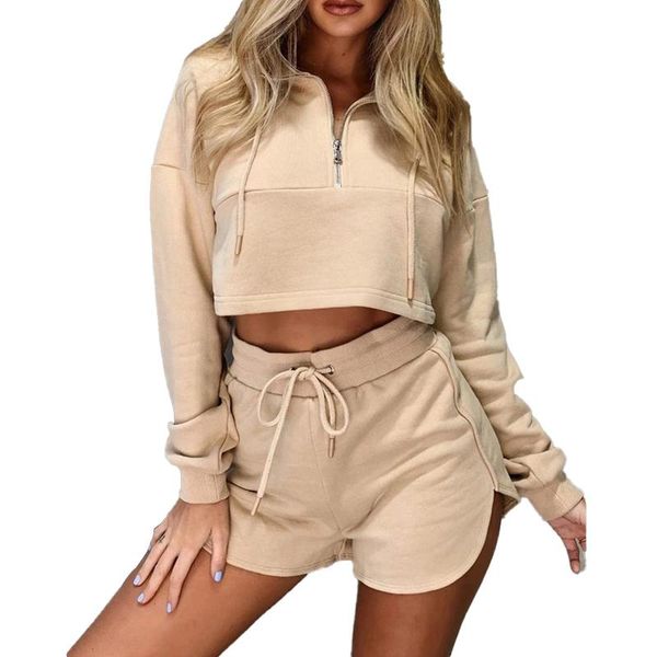 yoga outfits women long sleeve zipper design drawstring shorts set solid tracksuits 2 pieces running gym clothes, White;red
yoga outfits women long sleeve zipper design drawstring shorts set solid tracksuits 2 pieces running gym clothes, White;red