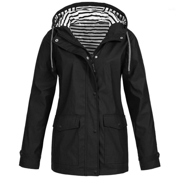 women winter clothes hooded raincoat coat women's solid rain jacket outdoor plus waterproof windproof hooded coat outwear o141, Black;brown
women winter clothes hooded raincoat coat women's solid rain jacket outdoor plus waterproof windproof hooded coat outwear o141, Black;brown