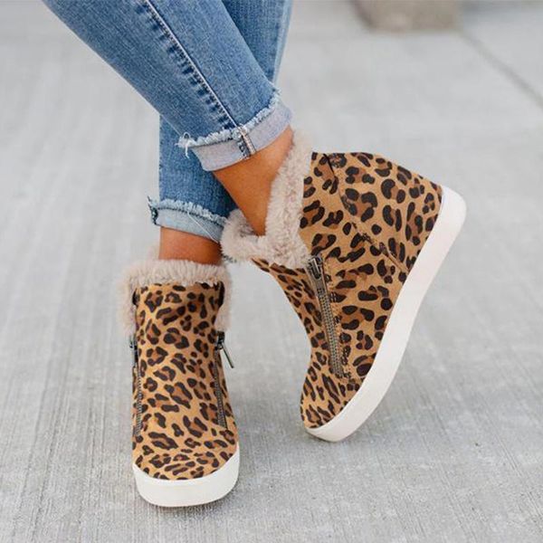 women winter ankle boots zip hight increacing snow boot leopard new warm comfortable casual boots furry fashion plus size 2020, Black
women winter ankle boots zip hight increacing snow boot leopard new warm comfortable casual boots furry fashion plus size 2020, Black