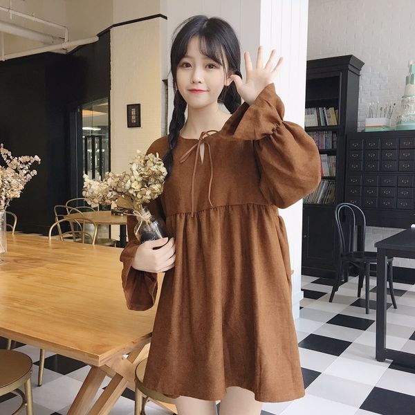 2021 new spring long-sleeved solid female's french waist thin sweet princess o-neck women es 0r9t, Black;gray
2021 new spring long-sleeved solid female's french waist thin sweet princess o-neck women es 0r9t, Black;gray