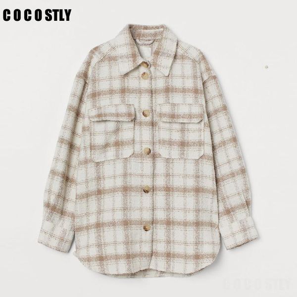 women's jackets woman jacket plaid woolen blends long sleeve female shirts ladies loose single breasted winter women chaqueta mujer, Black;brown
women's jackets woman jacket plaid woolen blends long sleeve female shirts ladies loose single breasted winter women chaqueta mujer, Black;brown