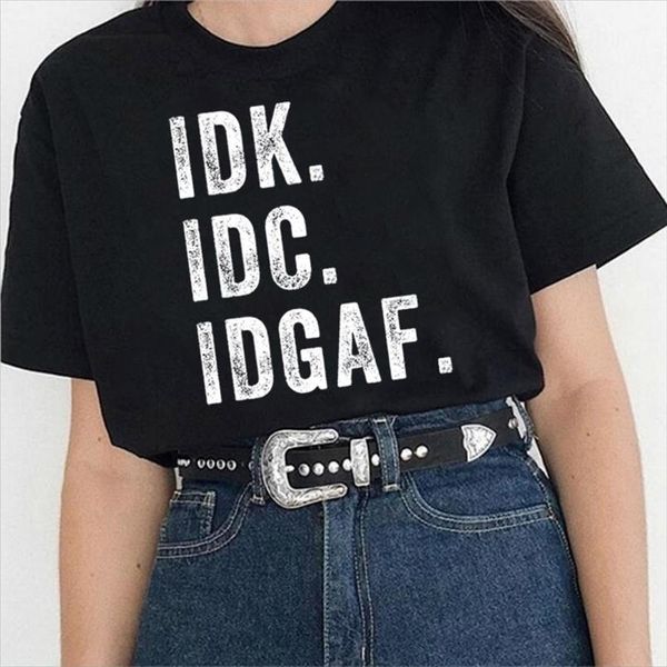 idk.idc.idgaf printing women tshirts short sleeve round neck graphic tee shirt femal it idk funny shirt women clothes 2020, White
idk.idc.idgaf printing women tshirts short sleeve round neck graphic tee shirt femal it idk funny shirt women clothes 2020, White
