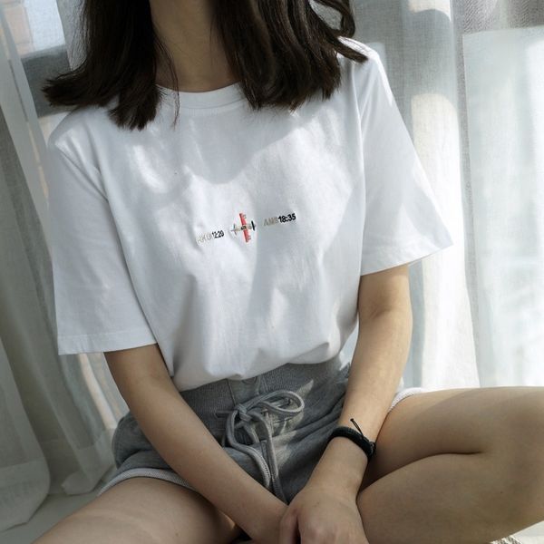 wstpl 2020 new summer korean loose neck short sleeve t-shirt for women's students and round embroideryembroidery embroidery gxkcz wom, White
wstpl 2020 new summer korean loose neck short sleeve t-shirt for women's students and round embroideryembroidery embroidery gxkcz wom, White