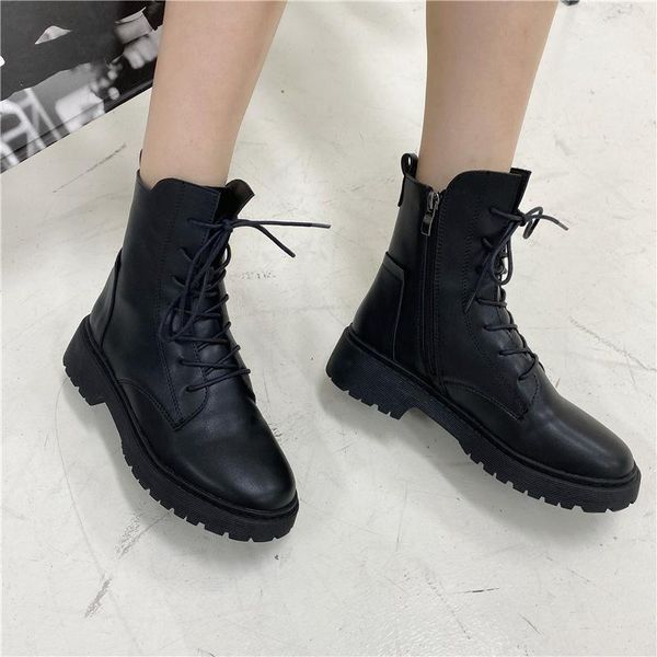 women's rubber boots shoes round toe luxury designer boots-women rain low lolita ladies mid-calf rock sports fashion 2020, Black
women's rubber boots shoes round toe luxury designer boots-women rain low lolita ladies mid-calf rock sports fashion 2020, Black