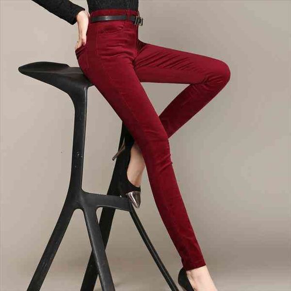 spring and autumn cotton corduroy feet pants women high waist stretch pencils leisure trousers, Black;white
spring and autumn cotton corduroy feet pants women high waist stretch pencils leisure trousers, Black;white