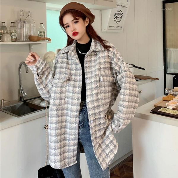thousands of birds woolen jacket female autumn and winter retro fold-down collar loose long sleeve jacket -401, Black
thousands of birds woolen jacket female autumn and winter retro fold-down collar loose long sleeve jacket -401, Black