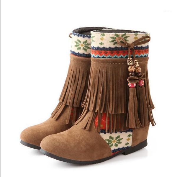 boots 2021 autumn and winter national wind tassels in the increased short frosted color matching beaded women's1, Black
boots 2021 autumn and winter national wind tassels in the increased short frosted color matching beaded women's1, Black