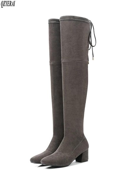 qzyerai new arrival for fall leather fleece stretch over-the-knee women boots high heels back ribbon boots tight women shoes, Black
qzyerai new arrival for fall leather fleece stretch over-the-knee women boots high heels back ribbon boots tight women shoes, Black