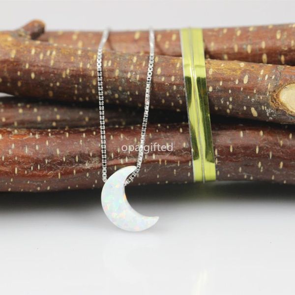 pendant necklaces 1pc fashion personality half moon 8*11mm synthetic opal white op17 necklace for women party jewelry with wedding dresses, Silver
pendant necklaces 1pc fashion personality half moon 8*11mm synthetic opal white op17 necklace for women party jewelry with wedding dresses, Silver