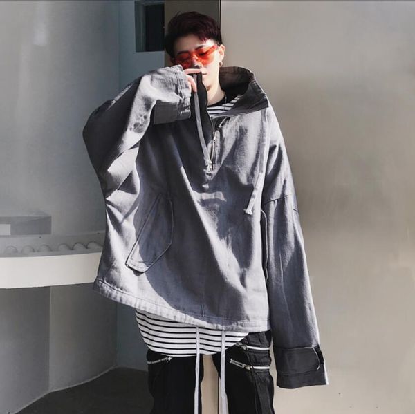 2020 new men's european american high street loose turtleneck denim male and female hip hop jacket kq7l, Black;brown
2020 new men's european american high street loose turtleneck denim male and female hip hop jacket kq7l, Black;brown