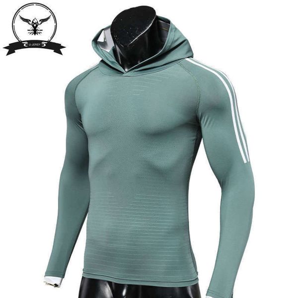 with trainer's wear 2020 cap long new sleeve running tight quick drying fitness suit men's sportswear, Gray
with trainer's wear 2020 cap long new sleeve running tight quick drying fitness suit men's sportswear, Gray