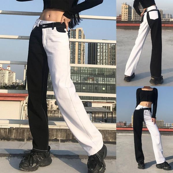 women's jeans 2021 vintage stitching high waist straight pant for women streetwear loose female denim buttons zipper ladies1, Blue
women's jeans 2021 vintage stitching high waist straight pant for women streetwear loose female denim buttons zipper ladies1, Blue