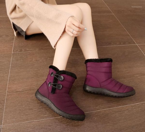 dacomfy women's boots non-slip winter snow boots fur warm ankle with button ladies lightweight comfortable casual shoes1, Black
dacomfy women's boots non-slip winter snow boots fur warm ankle with button ladies lightweight comfortable casual shoes1, Black