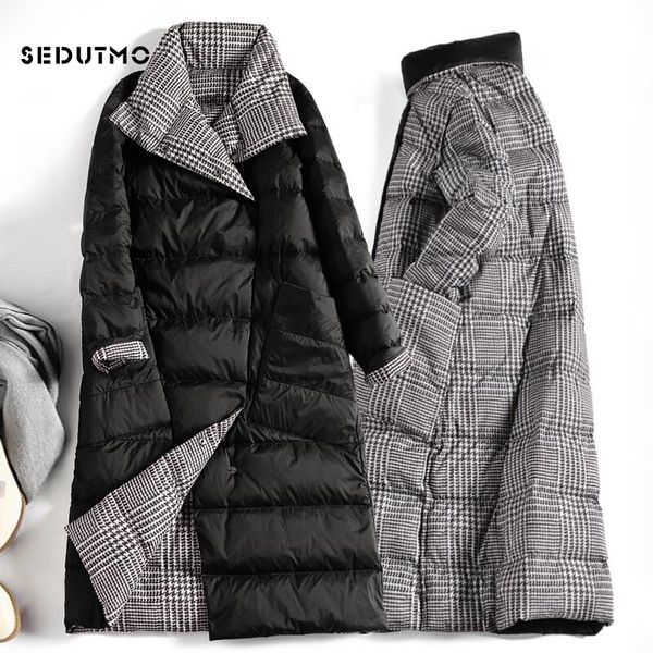 sedutmo winter long plus size 5xl womens down jackets ultra light coat thin double sided plaid spring slim puffer jacket ed931 201103, Black
sedutmo winter long plus size 5xl womens down jackets ultra light coat thin double sided plaid spring slim puffer jacket ed931 201103, Black