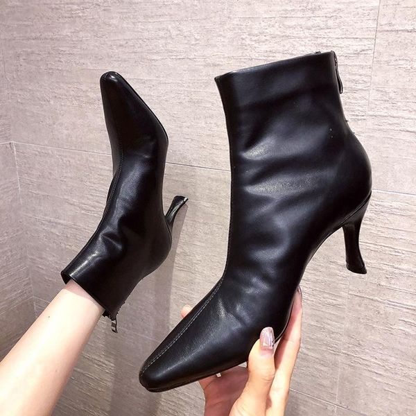 shoes women's mid calf boots boots-women round toe luxury designer 2020 leather pointy fashion high heel low rubber1, Black
shoes women's mid calf boots boots-women round toe luxury designer 2020 leather pointy fashion high heel low rubber1, Black