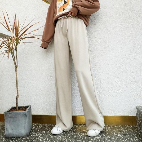 wide leg pants women spring and autumn high waist pants new loose fashion casual elastic waist1, Black;white
wide leg pants women spring and autumn high waist pants new loose fashion casual elastic waist1, Black;white