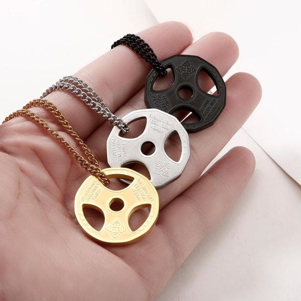 pendant necklaces dxjel titanium stainless steel fitness gym necklace weight plate barbell weightlifting bodybuilding exercise jewelry, Silver
pendant necklaces dxjel titanium stainless steel fitness gym necklace weight plate barbell weightlifting bodybuilding exercise jewelry, Silver