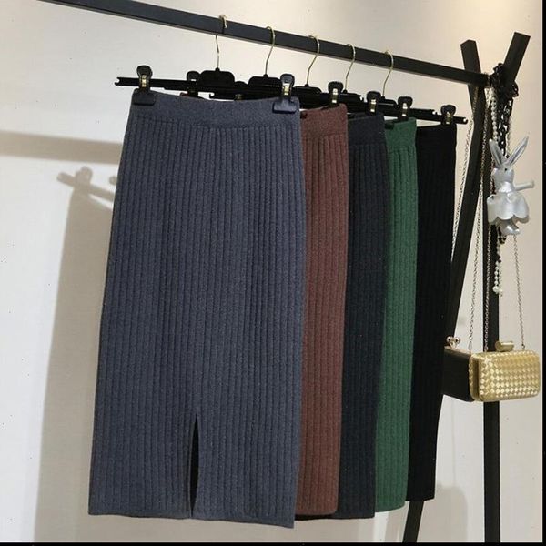 50 70cm high waist skirts women 2020 spring autumn warm elegant knitted pencil skirt ribbed mid long skirt black party skirt
50 70cm high waist skirts women 2020 spring autumn warm elegant knitted pencil skirt ribbed mid long skirt black party skirt