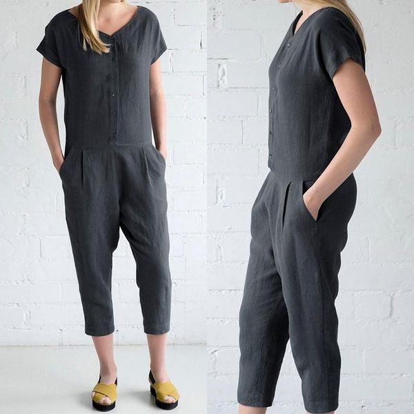 women's jumpsuits & rompers 2021 zanzea vintage linen overalls button down female v neck playsuits harem pants combinaison femme, Black;white
women's jumpsuits & rompers 2021 zanzea vintage linen overalls button down female v neck playsuits harem pants combinaison femme, Black;white